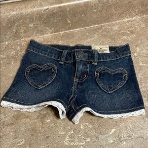 Arizona  Size 18-24 Months Jean Company Dark Blue Jean Shorts with Lace